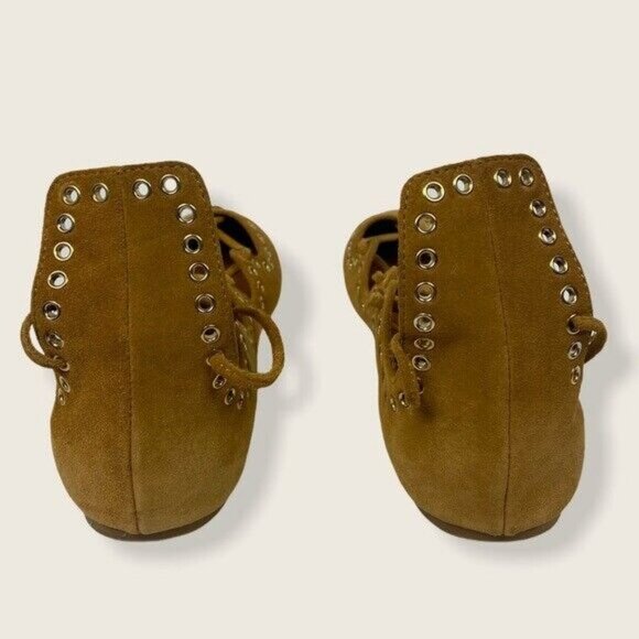 Isabel Marant Leo Lace Up Calfskin Leather Flats Womens Size‎ 35 or 5 Tan Brown - Picture 7 of 12